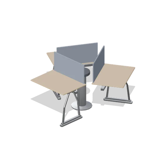 120 degree three-wing workstation (Downtown Office Interiors)