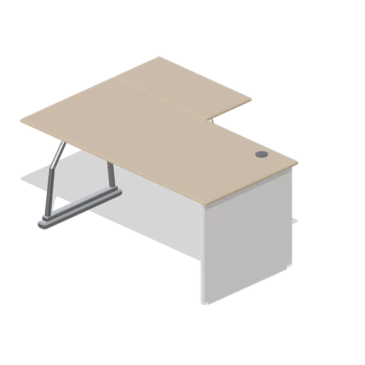 Corner desk with left return (Downtown Office Interiors)