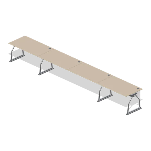 Bench desk, four positions (Downtown Office Interiors)