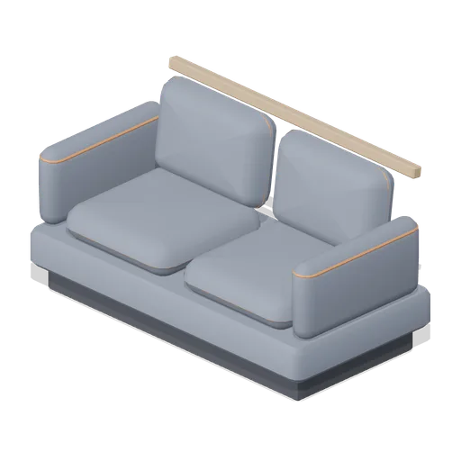 Two-seat soft sofa (Downtown Office Interiors)