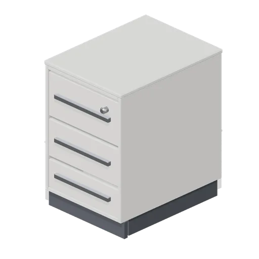 Under-desk pedestal, three drawers (Downtown Office Interiors)
