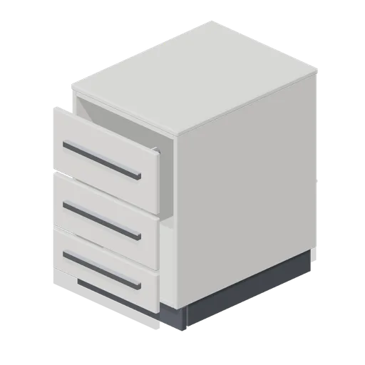 Under-desk pedestal, three drawers (Downtown Office Interiors)