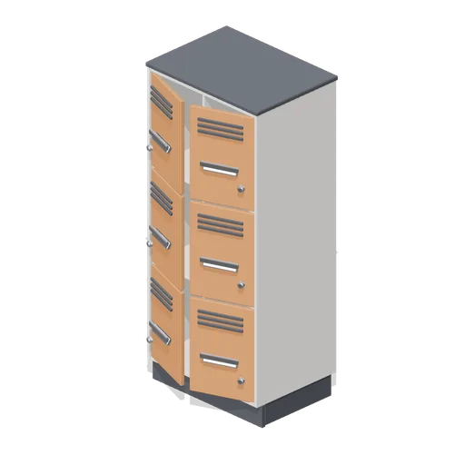 Locker bank, six door (Downtown Office Interiors)