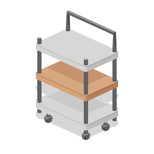 Three-tier stationery trolley (Downtown Office Interiors)