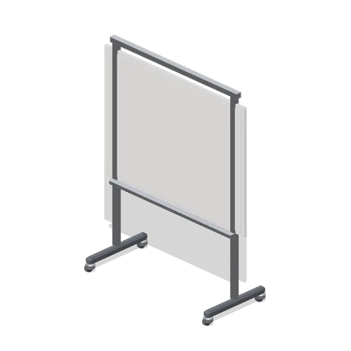 Mobile double-sided whiteboard (Downtown Office Interiors)