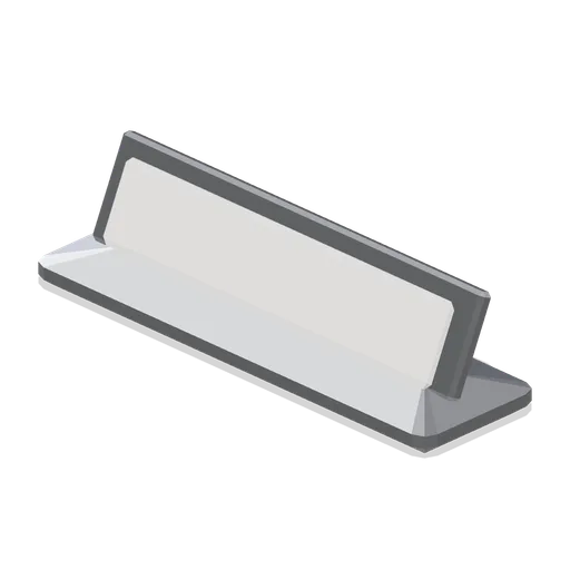 Desk name plate (Downtown Office Interiors)