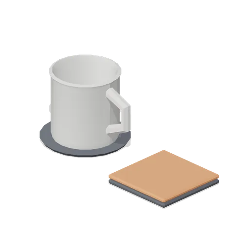 Mug and coaster set (Downtown Office Interiors)
