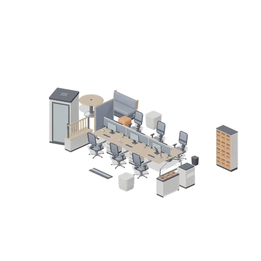 Open-Plan Office Floor Plate (Downtown Office Interiors)