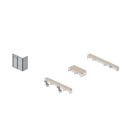 Bench and Partition Connector Cases (Downtown Office Interiors)