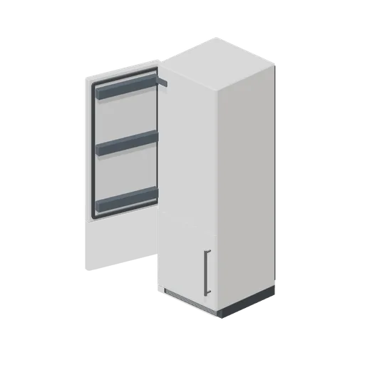 Freestanding fridge freezer, door open (Home Appliances and Utility Room)