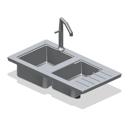 Inset double bowl sink 960 (Home Appliances and Utility Room)