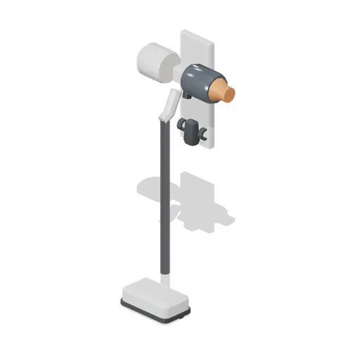 Cordless stick vacuum on wall dock (Home Appliances and Utility Room)