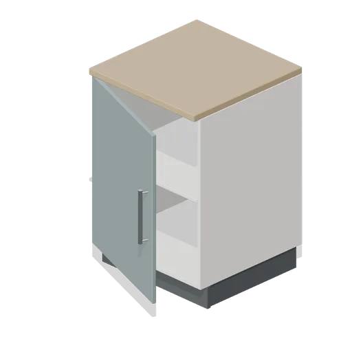 Kitchen base unit 600 (Fitted Kitchen and Bathroom Builder)