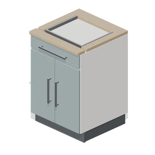 Kitchen sink base unit 600 (Fitted Kitchen and Bathroom Builder)