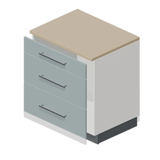 Kitchen pan drawer base unit 800 (Fitted Kitchen and Bathroom Builder)