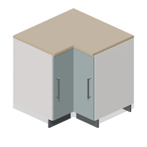 Kitchen L corner base unit 900 (Fitted Kitchen and Bathroom Builder)