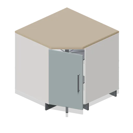 Kitchen carousel corner base unit 900 (Fitted Kitchen and Bathroom Builder)