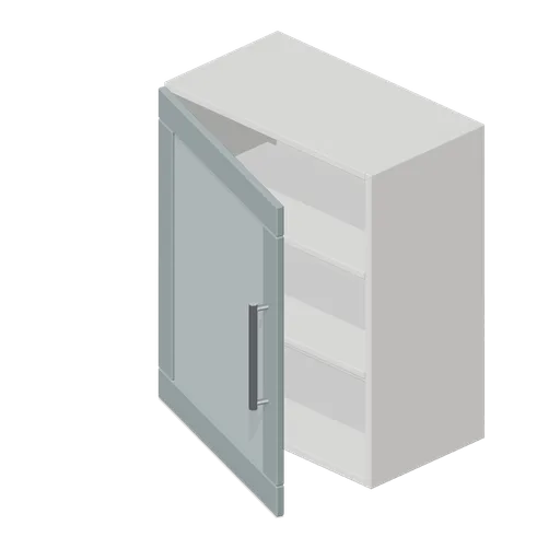 Kitchen glazed wall unit 600 (Fitted Kitchen and Bathroom Builder)