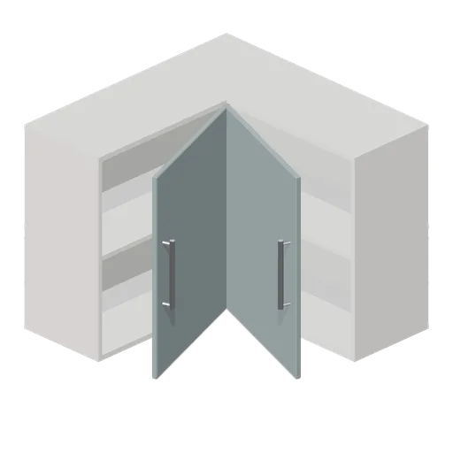 Kitchen L corner wall unit 900 (Fitted Kitchen and Bathroom Builder)