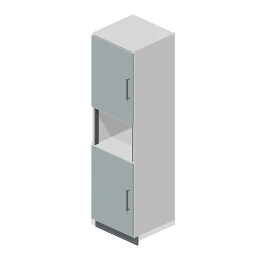 Kitchen tall larder with open shelf 600 (Fitted Kitchen and Bathroom Builder)