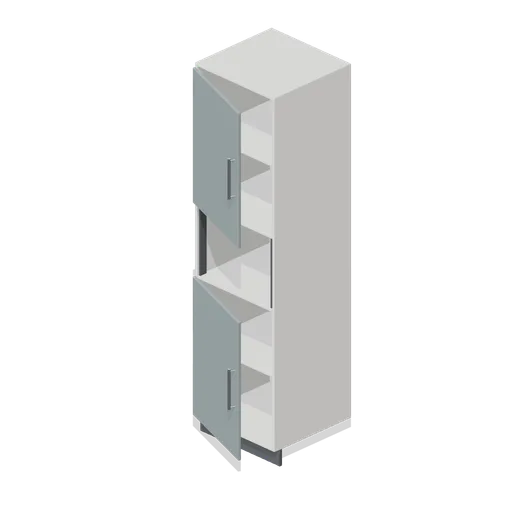 Kitchen tall larder with open shelf 600 (Fitted Kitchen and Bathroom Builder)