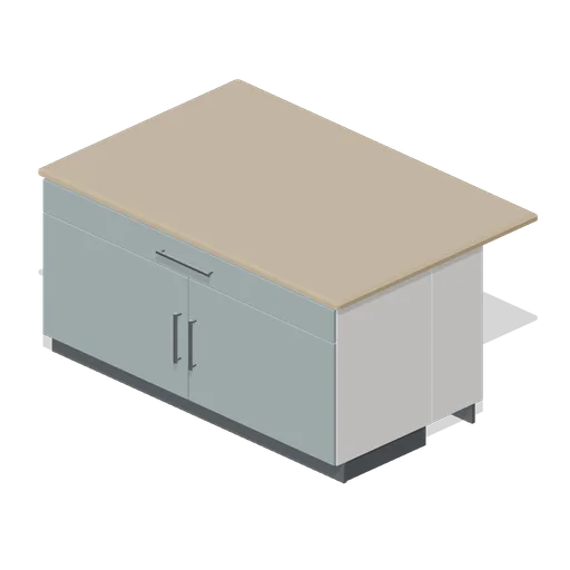 Kitchen island with breakfast bar 1800 (Fitted Kitchen and Bathroom Builder)