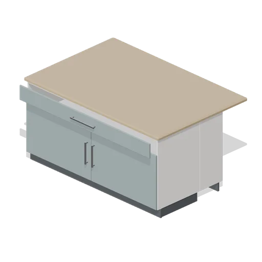 Kitchen island with breakfast bar 1800 (Fitted Kitchen and Bathroom Builder)