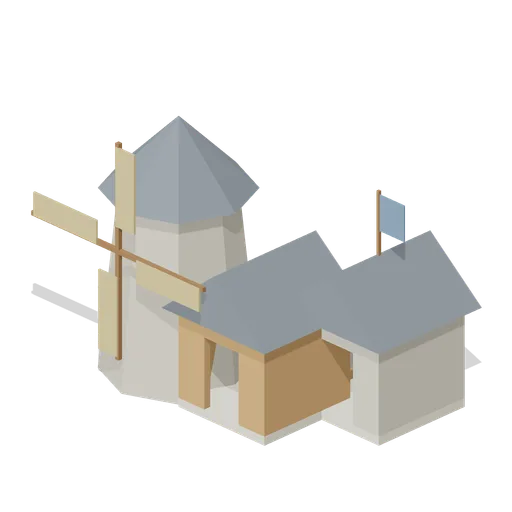 Grain Mill Upgraded (Medieval RTS Faction Buildings)