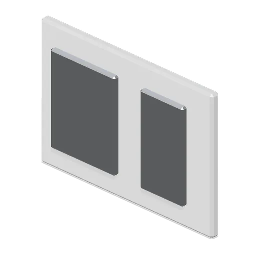 Dual flush plate (Fitted Kitchen and Bathroom Builder)