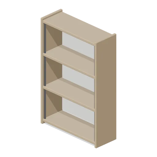 Bathroom open shelf unit 600 (Fitted Kitchen and Bathroom Builder)