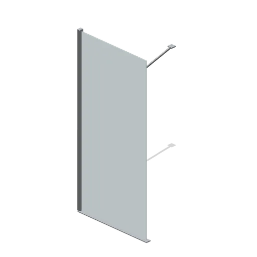 Wet room screen panel 900 (Fitted Kitchen and Bathroom Builder)