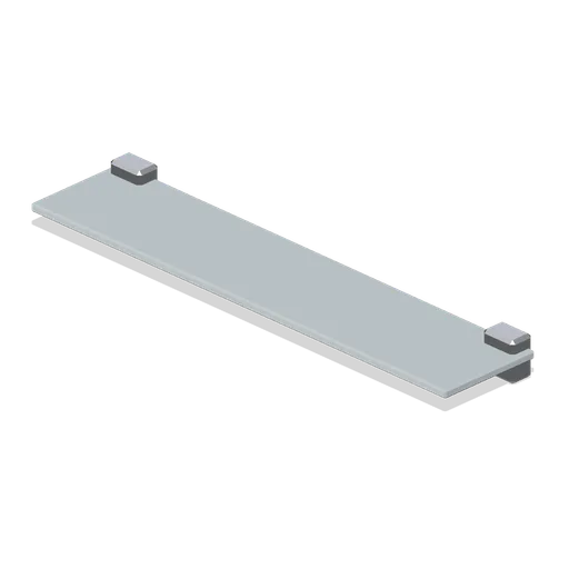 Bathroom glass shelf 600 (Fitted Kitchen and Bathroom Builder)