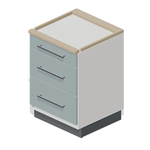 Kitchen base unit 600 with hob cut out (Fitted Kitchen and Bathroom Builder)