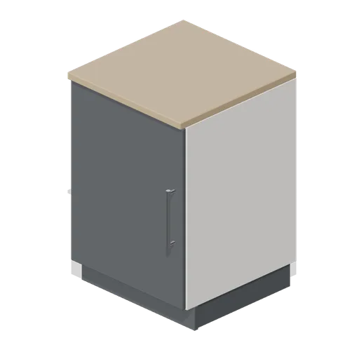 Kitchen base unit 600 in graphite (Fitted Kitchen and Bathroom Builder)