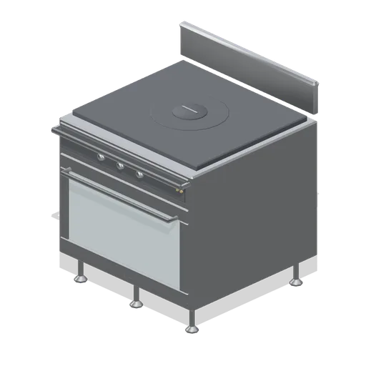 Solid top range (Restaurant Kitchen and Dining Room)