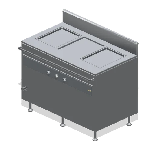 Three-well bain-marie (Restaurant Kitchen and Dining Room)