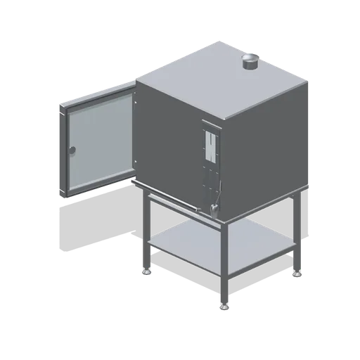 Combi oven, six grid, door open (Restaurant Kitchen and Dining Room)