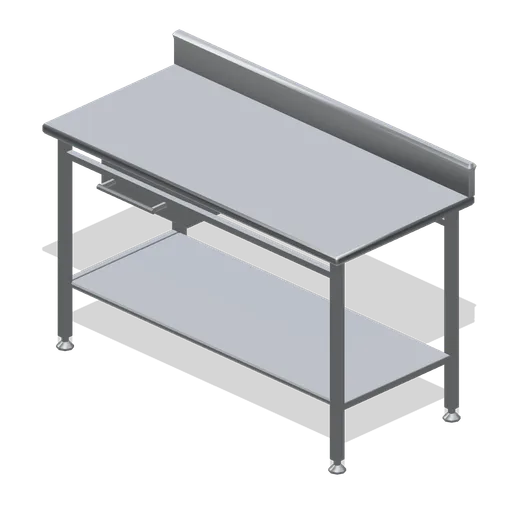 Prep table with undershelf and drawer (Restaurant Kitchen and Dining Room)