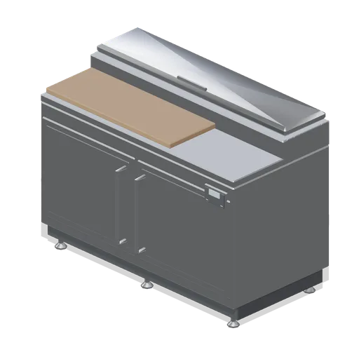 Refrigerated prep counter (Restaurant Kitchen and Dining Room)