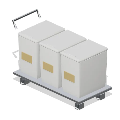Ingredient bin trolley (Restaurant Kitchen and Dining Room)