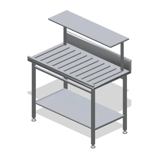 Dishwash tabling, clean side (Restaurant Kitchen and Dining Room)