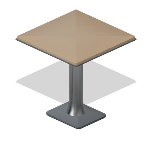 Two-cover square table (Restaurant Kitchen and Dining Room)
