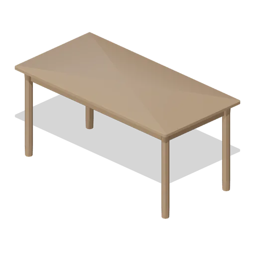 Six-cover rectangular table (Restaurant Kitchen and Dining Room)