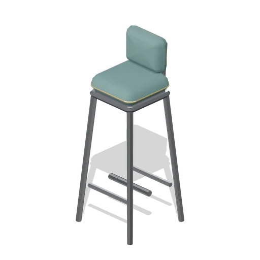 Bar stool with back (Restaurant Kitchen and Dining Room)