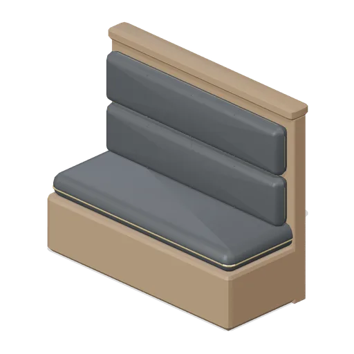 Banquette bench, dark (Restaurant Kitchen and Dining Room)