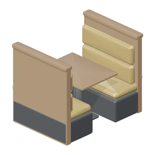 Booth pair, accent upholstery (Restaurant Kitchen and Dining Room)