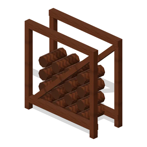 Firewood Wall Rack (Modular Survival Base Builder)