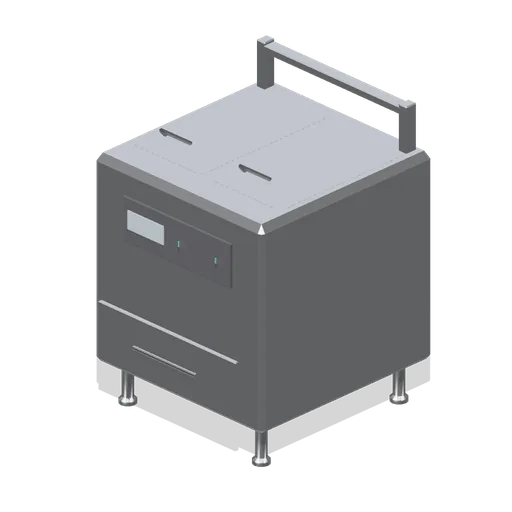 Twin basket fryer with filtration (Fast Food Counter and Drive-Thru)