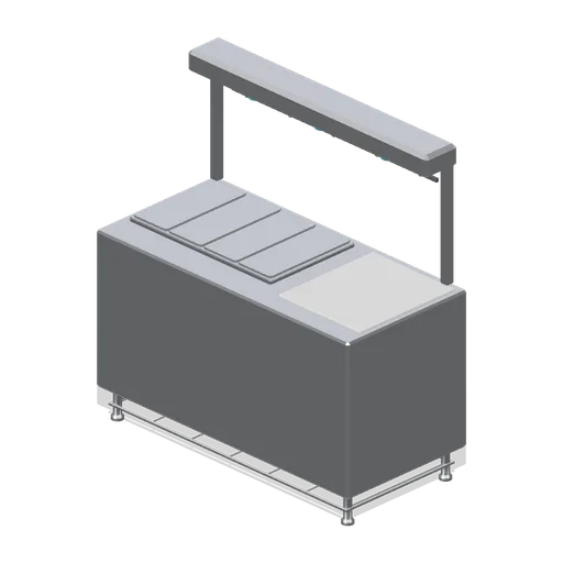 Assembly table with hot rail (Fast Food Counter and Drive-Thru)