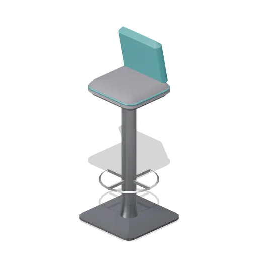 High stool with back (Fast Food Counter and Drive-Thru)